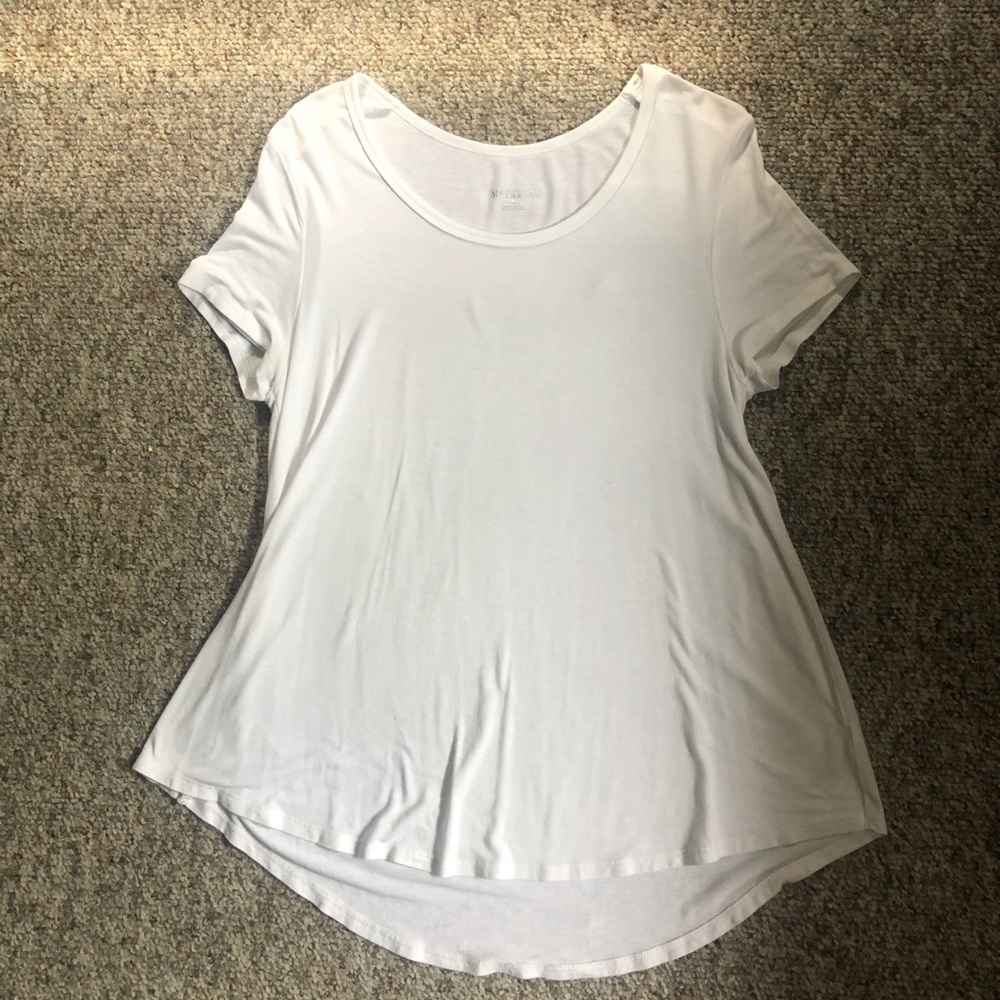 White Flowy T Shirt